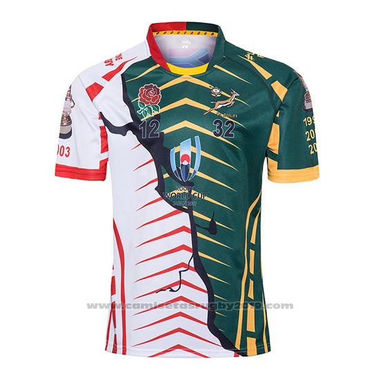 violación Lesionarse Piñón Camiseta Sudafrica Inglaterra Rugby RWC 2019 Campeona